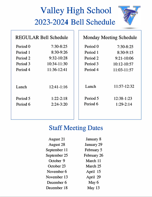 bell schedule